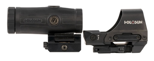 [118788] Holosun HS510CHM3X 510 & HM3X Combo Kit Black Anodized 1x/3x, 2 MOA Red Dot/65 MOA Circle Reticle 